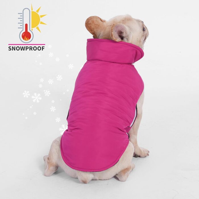 PetWarm Зимовий пуховий жилет для собак, двосторонній, водонепроникний, для маленьких, середніх та великих собак, справжній пух для максимального тепла та захисту від холоду, розмір Small (упаковка 1)