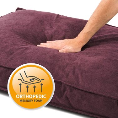 JAMAXX Преміум ортопедична подушка для собак з Memory Foam, 120x90 см, фіолетовий