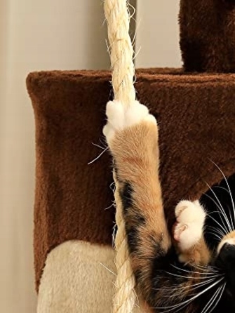 Високий когтеточка-комплекс із лежаком, стовп для дряпання 101-160 см