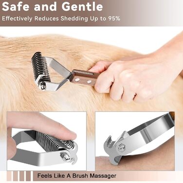 Гребінець для вичісування підшерстка SANTUO Coat King для собак та котів з 14 зубцями, інструмент для грумінгу