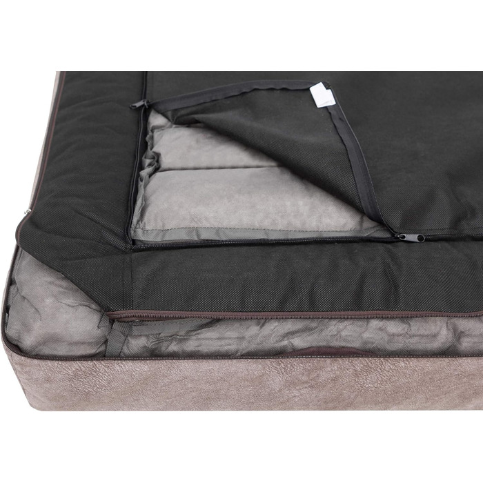 Собаче ліжко, лежанка для собак, м'яка лежанка-софа, килимок для собак, 80x53 см, сірий/бежевий колір