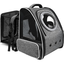 Розширюваний рюкзак для котів та собак PENCCOR Gray