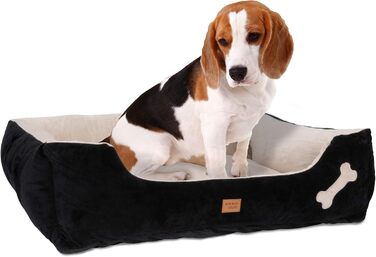 Крісло-ліжко для собак Buddy, чорне, M (85x70 см), знімний чохол