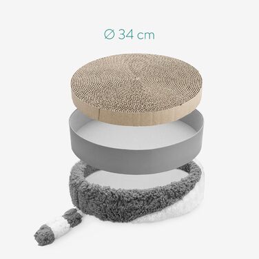 Набір з 2 картонних когтеточок для котів Navaris - круглі картонні килимки-когтеточки, коричневі