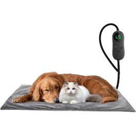 Кішечковий та собачий килимок-грілка, 45*45 см, 5 таймерів та 6 температурних режимів, вологостійкий, для цуценят/собак/кішок/кроликів (L)