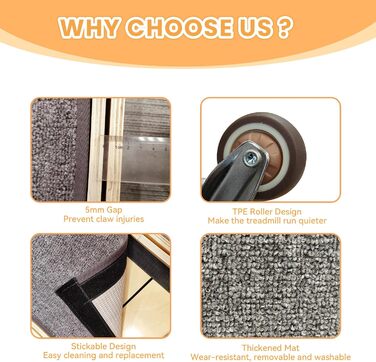 Катання для котів Homegroove, 113 см - біле, XL. Бігове колесо для котів знімним килимком для схуднення та здоров'я