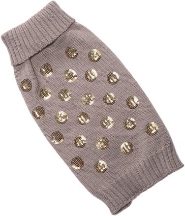 Теплий одяг для собак Angoiy Strickpuover - зимовий пуловер для собак, сірий, XXL