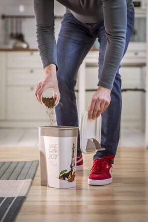 Контейнер для корму Rotho Flo 4.1л з кришкою, харчовий пластик PP, BPA-free, антрацит