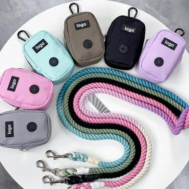 Сумка для ласощів та пакетиків для вигулу собак COOWONE, рожевий колір, з дозатором пакетиків