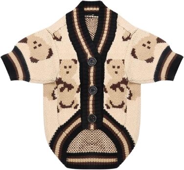 Тепла в'язана жилетка для собак, зима, для чихуахуа та французького бульдога, преміум-якість, коричнева, розмір L