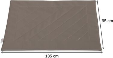 Килимок для собак Barry & Lucy: лежанка, підстилка в авто, водонепроникний, з штучної шкіри (55x75/135x95, Moca)