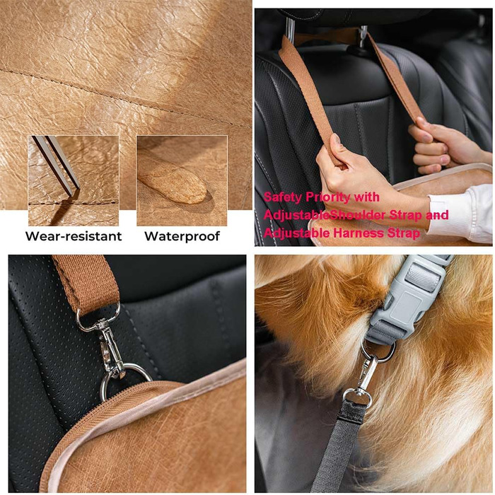 Автокрісло для собак 2-в-1 в центральній консолі/переноска для собак, чорне, до 5,4 кг