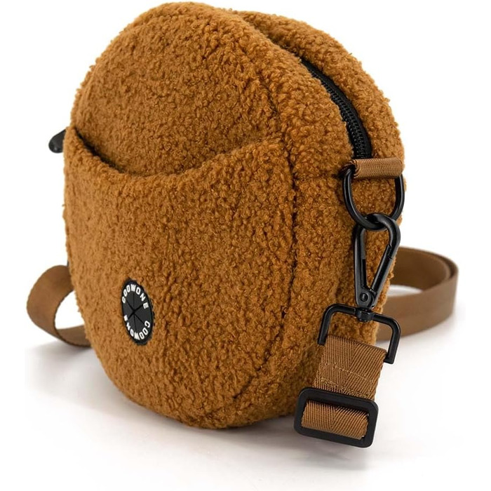 Сумка для ласощів для собак COOWONE - ідеальна для прогулянок та тренувань. Вбудований диспенсер для відходів. Колір: коричневий 2.0