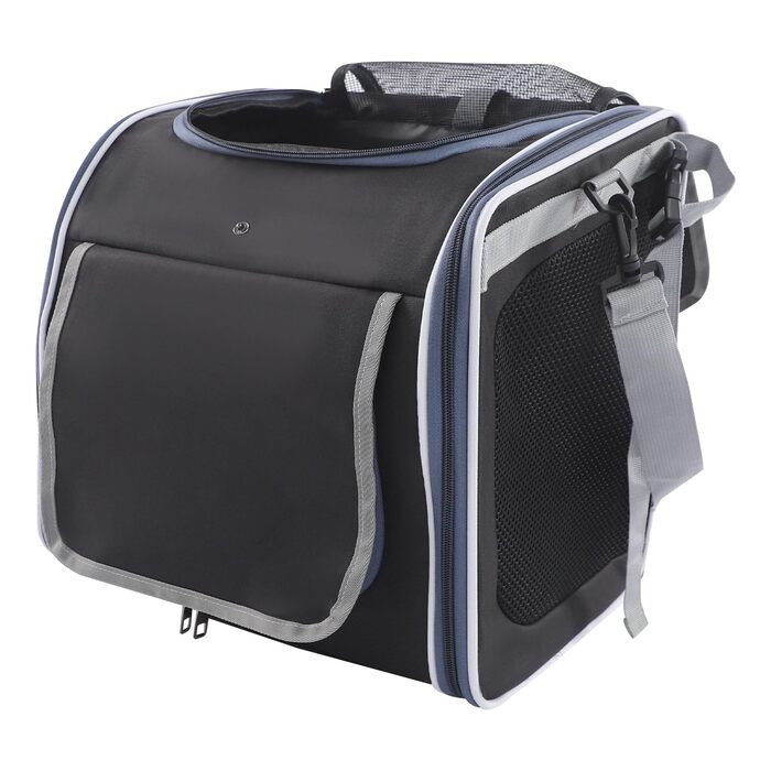 Клітка-переноска для тварин на велосипед, 36x25x36 см, чорна