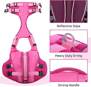 Спасальний жилет для собак Konvinit, рожевий, XL (65-85 см)