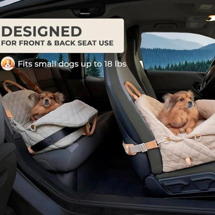 Міцна переноска для собак ZYHARUKO з кишенькою для зберігання, 3-сторонні кільця, неслизьке дно для авто, подорожей, дому, зручна для подорожей