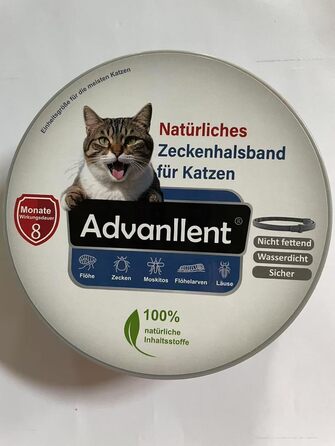 Захисний нашийник від бліх та кліщів для котів Advanllent, від 12 тижнів