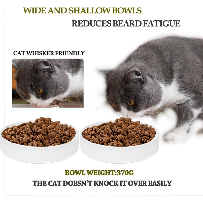 Котло propositionsми з кераміки для котів та кошенят, 15 x 4 см (білий)