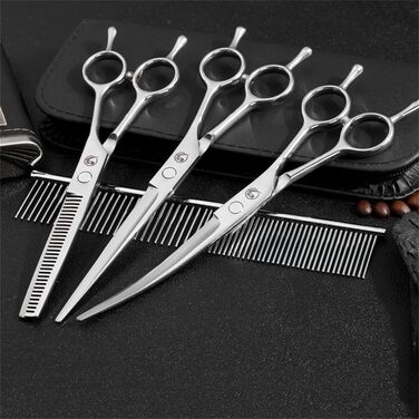 Набір професійних ножиць для грумінгу собак та котів, нержавіюча сталь, 7 дюймів
