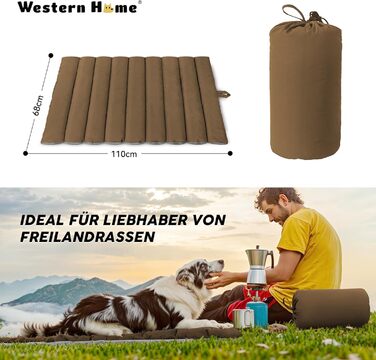 Водонепроникний килимок для собак WESTERN HOME Outdoor - 110x68 см (Коричневий)