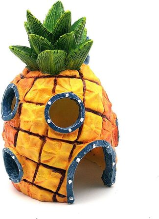 Декорація для акваріума SpongeBob – Ананасовий будинок, Сквідвард, Крабсбургер, фігурки з полімерної смоли, декор для акваріума та тераріуму, 20,3 см