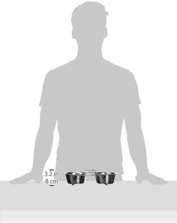 Підставка для мисок для тварин Kerbl, 2x1800 мл, нержавіюча сталь, для котів та собак