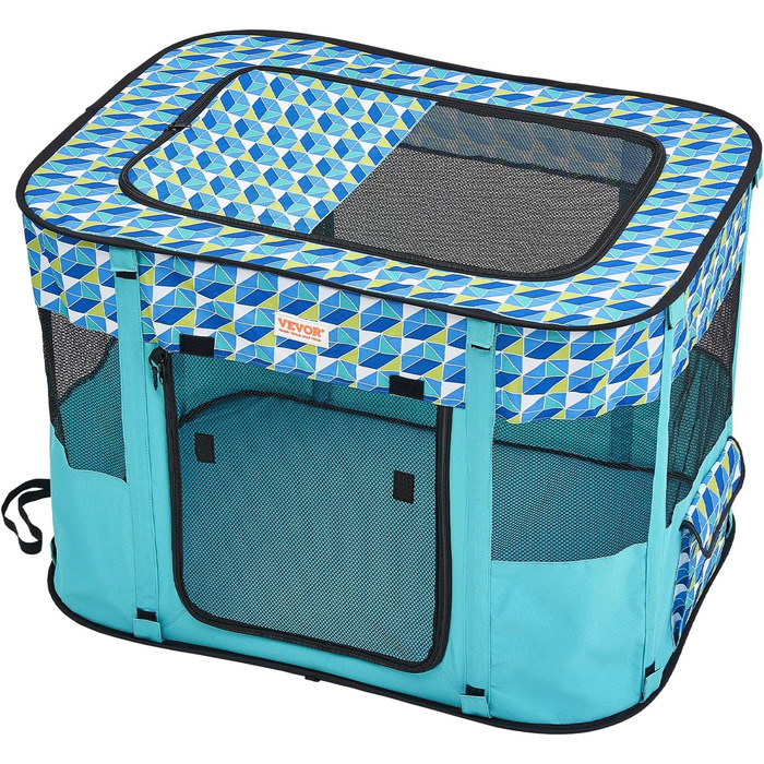 Клітка для цуценят VEVOR, розкладний вольєр для собак, 812 x 609 x 558 мм, з мискою, 600D Oxford, для малих та середніх тварин
