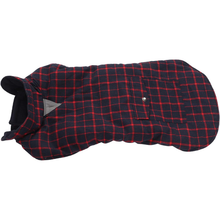 Зимова куртка для собак, тепла флісова куртка, в клітинку, для маленьких, середніх та великих собак, для активностей на холоді (розмір M)