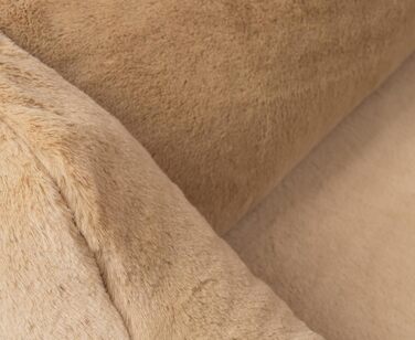 Ортопедичне собаче ліжко Knuffelwuff з штучним хутром кролика, розмір M-L, 85 x 63 см, коричневе. Знімний, пральний чохол. Підходить для собак великих, середніх та маленьких порід. Розміри: 85 x 63 x 23 см.