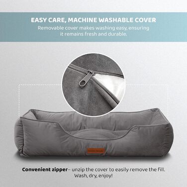 Розкішне ліжко для собак Modern Threads - м'яке, туфетоване ліжко з велюру для собак маленьких та великих порід. Машинне прання, довговічне та миле місце для сну вашого улюбленця.