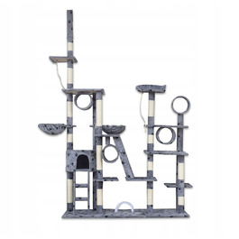 Комплекс для кігтів Bituxx: низька, стельова та висока дряпалки, лежак, килимки для дряпання, стовпчик та вежа (висотою понад 220 см), модель 