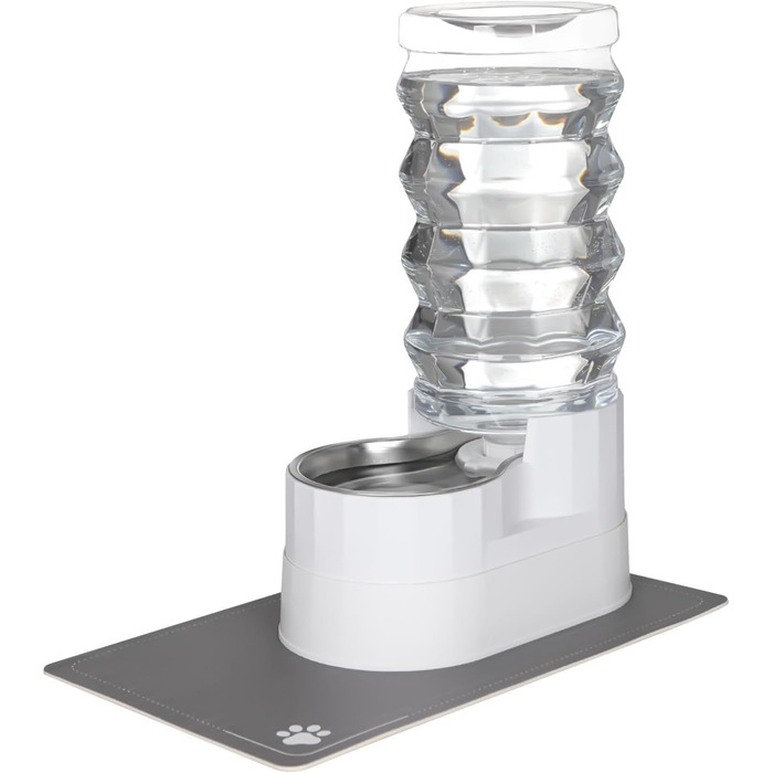 Автоматичний поїльник для тварин Sfozstra, нержавіюча сталь, 9L, з водонепроникним підкладкою та піднятим краєм для котів та собак