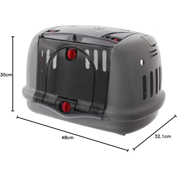 Транспортна сумка для собак та котів Iris Ohyama P-HC480, сіра, 48 x 32 x 30 см