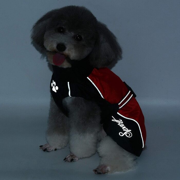 Водонепроникна куртка для собак Selmai, велика, з відбиваючими елементами, вітронепроникна, тепла жилетка для собак, для французького бульдога, для прогулянок, спорту на відкритому повітрі, холодної зими, червона, 9XL