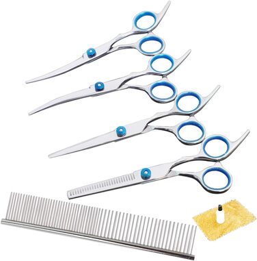 Набір професійних ножиць для грумінгу домашніх тварин 6 дюймів, нержавіюча сталь, для собак та котів