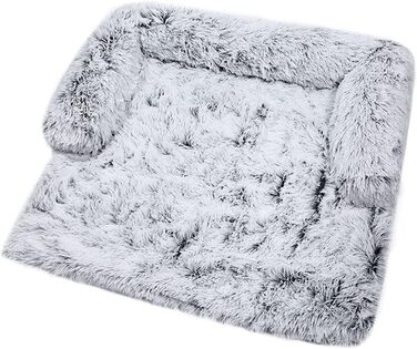 М'яка плюшева підстилка для собак, диван, заспокійне ліжко для собак, ультрам'яке хутро, лежанка для домашніх тварин, м'яка, пральна, ковдра, подушка, чохол на меблі, захист, лежанка для собак та котів (L)