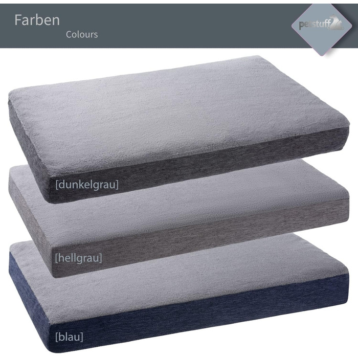 Ортопедичне собаче ліжко знімний та пральний чохол, вибір кольору та розміру, темно-сірий, XS