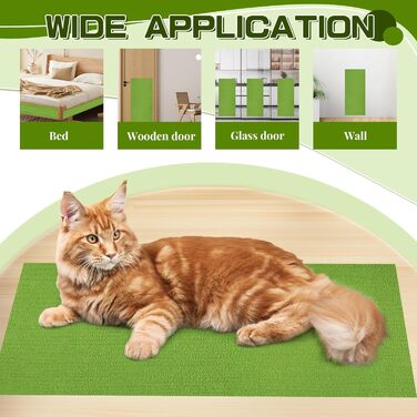 Килимок для дряпання котів, килимок для стіни, 200x40 см, зелений