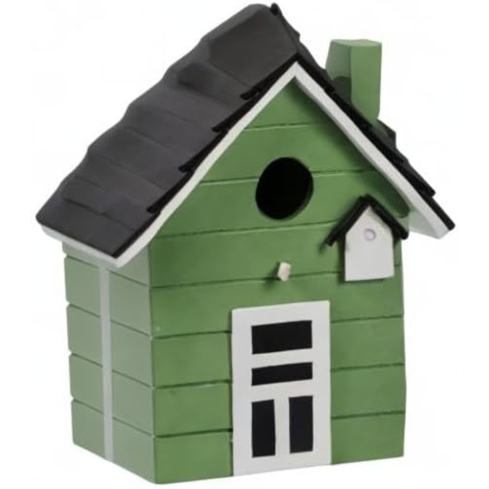 Пташник Vogelhaus No.64 - ідеальне місце для малих птахів (синиць, зябликів, сніжників). Підходить для декору інтер'єру та як гніздовий будиночок на вулиці. Темно-зелений колір.