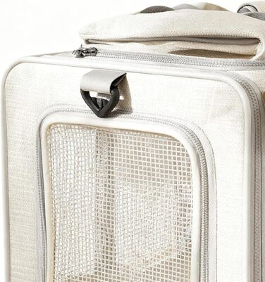 Транспортна сумка для собак та котів, переноска для цуценят, кремового кольору. Ідеально для подорожей, прогулянок та кемпінгу