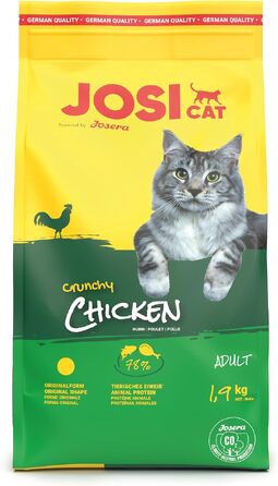 Сухий корм для дорослих котів JosiCat Crunchy з куркою та птицею, 10 кг