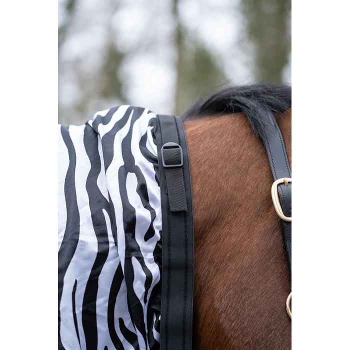 HKM 7238 Захисна попона від екземи та комах для коней Zebra, 155 см