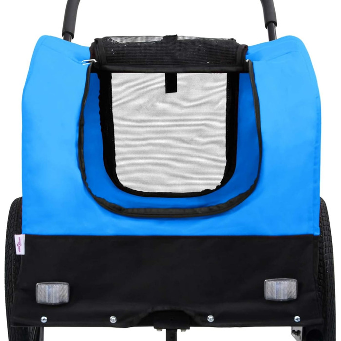 ZEYUAN 2-в-1 велосипедний причіп-коляска для тварин, блакитно-чорний