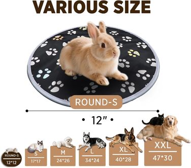 Килимок гріючий для тварин Furrybaby: водонепроникний, анти-гризучий, 30.5 см, чорний