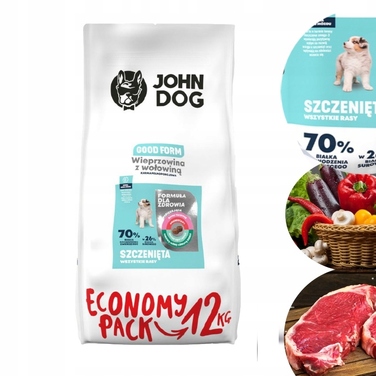 Сухий корм для цуценят John Dog GOOD Puppy зі свининою та яловичиною, 12 кг
