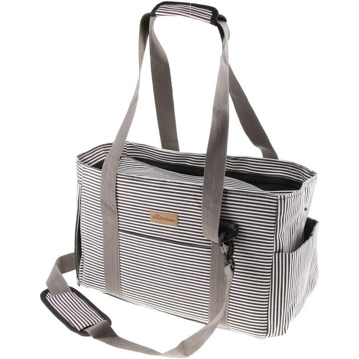 Транспортна сумка для тварин: переноска для собак та котів, сумка для подорожей (сіра)