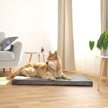 Ортопедичний килимок для собак Lionto з Memory Foam, 80x55 см, з антиковзким покриттям та знімним чохлом