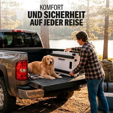 Міцна переносна переноска для собак, складана, для всіх порід – легка алюмінієва переноска з посиленими кутами | Сумка-переноска для собак, для дому, автомобіля, подорожей та авіаперельотів (Білий, L)