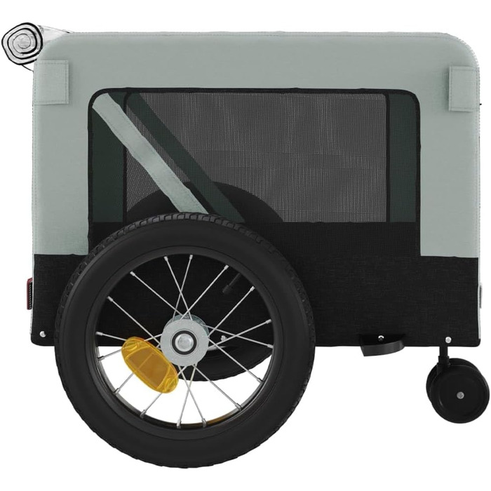 Причіп для велосипеда Gecheer для собак, чорний, з оксфордської тканини та металу, вантажний, транспортний, 93934, зелений (135 x 68.5 x 73.5 см, сірий)
