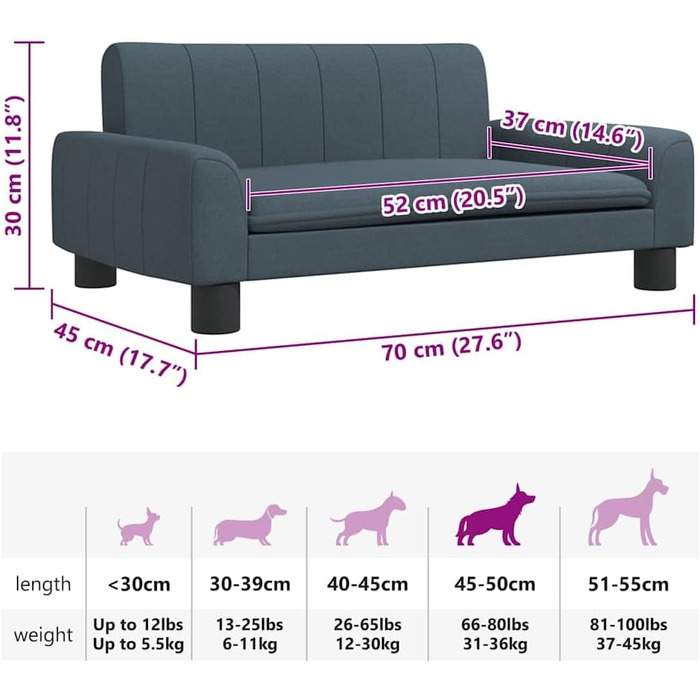 Крісло-ліжко для собак, м'яка подушка для собак, диван-софа для маленьких собак, ліжко для домашніх тварин, ліжко для котів, світла тканина